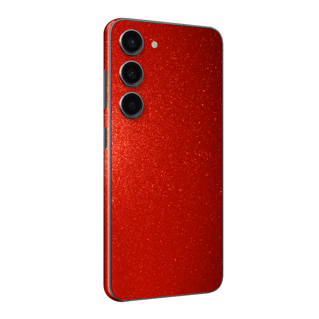 Samsung Galaxy S23 Diamond Red Shimmering Sparkling Glitter Skin Wrap Sticker Decal Cover Protector by EasySkinz | EasySkinz.com