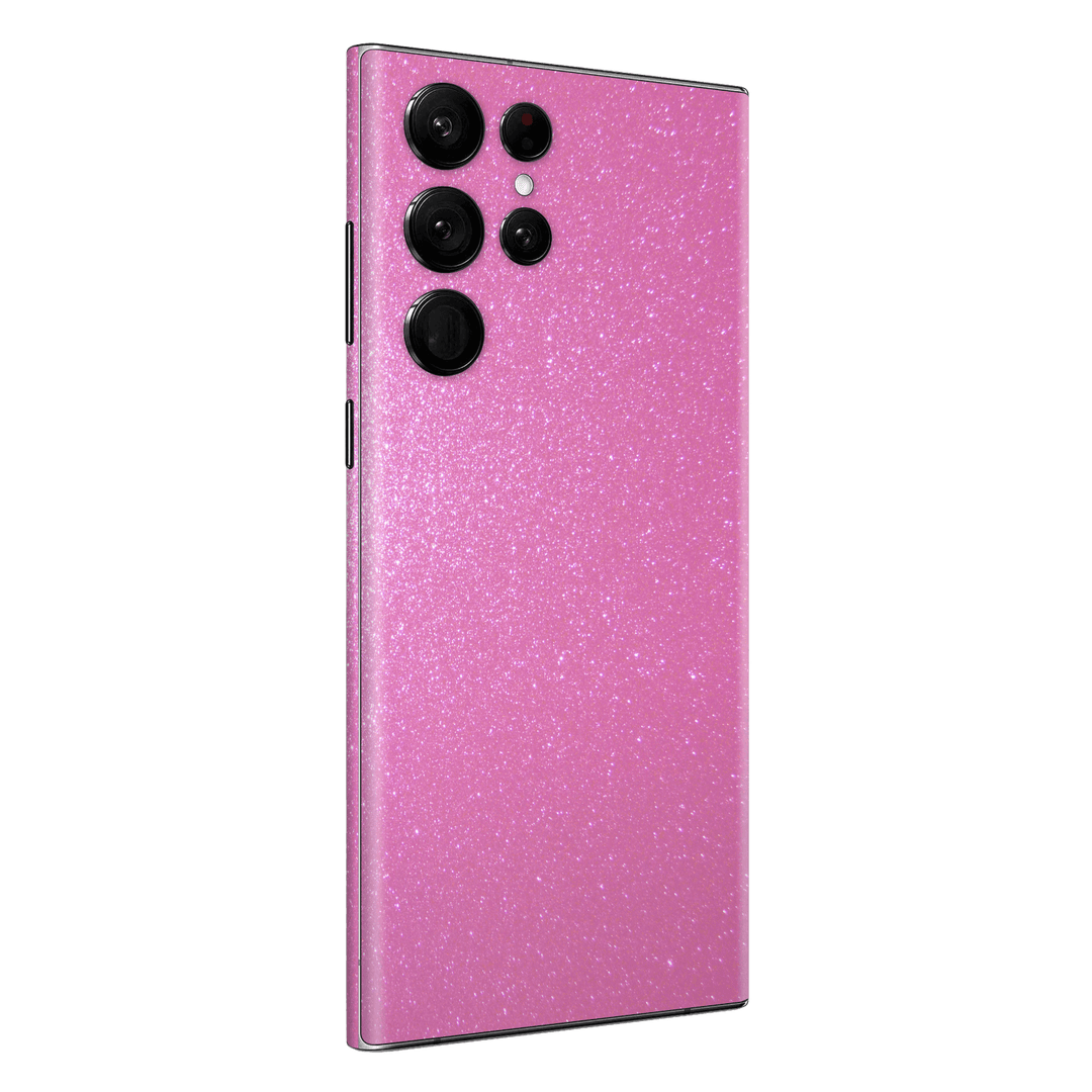 Samsung Galaxy S23 ULTRA Diamond Pink Shimmering Sparkling Glitter Skin Wrap Sticker Decal Cover Protector by EasySkinz | EasySkinz.com