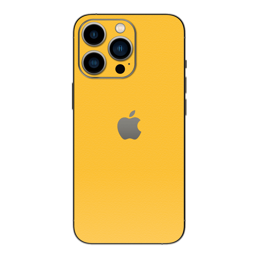 iPhone 15 Pro MAX Luxuria Tuscany Yellow Matt 3D Textured Skin Wrap Sticker Decal Cover Protector by EasySkinz | EasySkinz.com