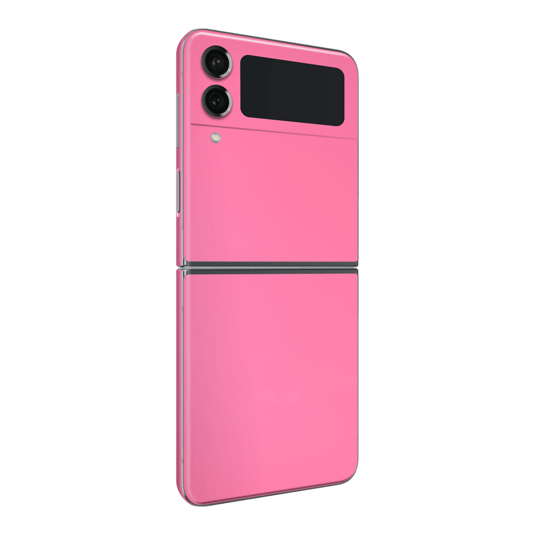 Samsung Galaxy Z Flip 4 Gloss Glossy Hot Pink Skin Wrap Sticker Decal Cover Protector by EasySkinz | EasySkinz.com
