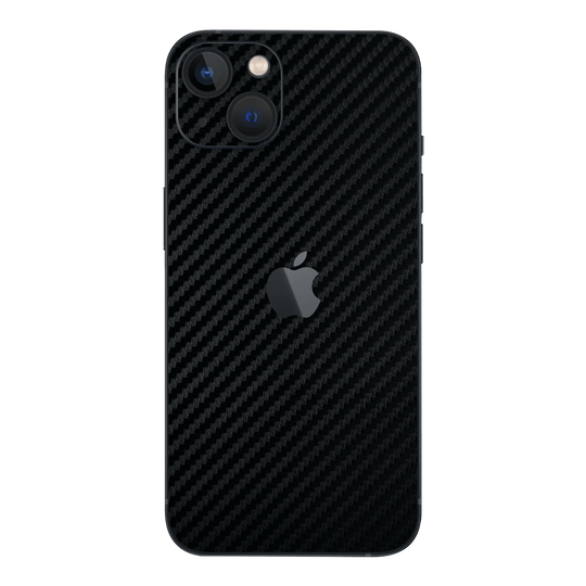 iPhone 15 Black 3D Textured Carbon Fibre Fiber Skin Wrap Sticker Decal Cover Protector by EasySkinz | EasySkinz.com