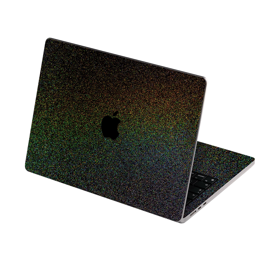 MacBook Air 15" (2023, M2) GALAXY Galactic Black Milky Way Rainbow Sparkling Metallic Gloss Finish Skin Wrap Sticker Decal Cover Protector by EasySkinz | EasySkinz.com