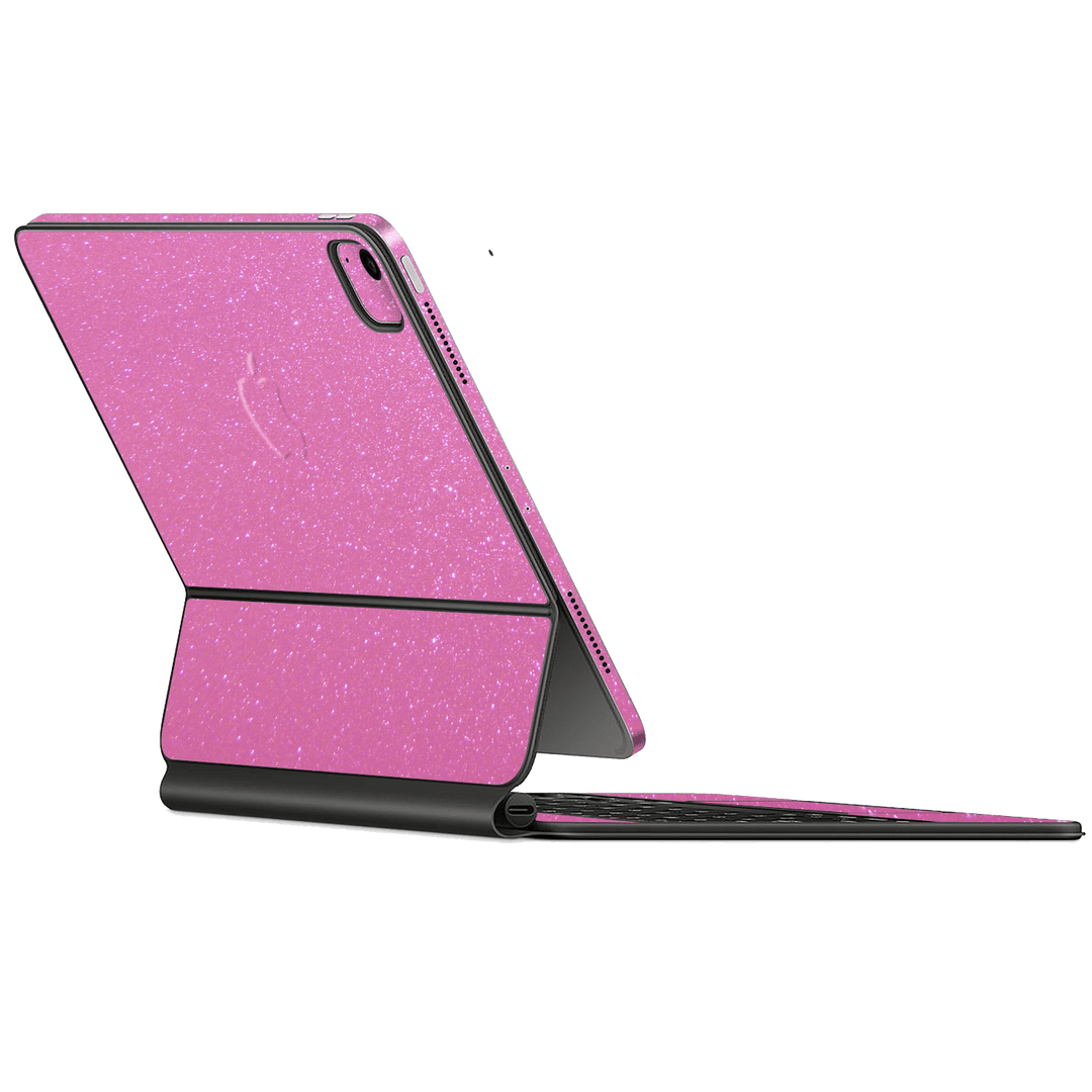 Magic Keyboard for iPad PRO 11" (2022, M2) Diamond Pink Shimmering Sparkling Glitter Skin Wrap Sticker Decal Cover Protector by EasySkinz | EasySkinz.com