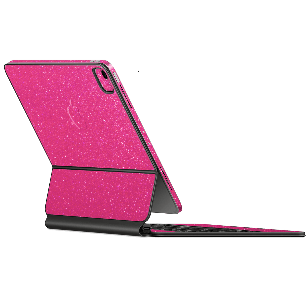 Magic Keyboard for iPad PRO 11" (2022, M2) Diamond Magenta Candy Shimmering Sparkling Glitter Skin Wrap Sticker Decal Cover Protector by EasySkinz | EasySkinz.com