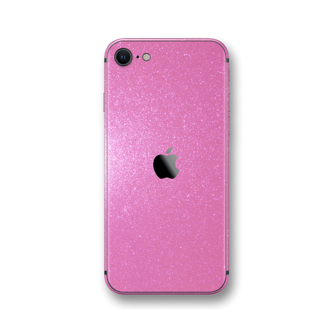iPhone SE 2020/2022 Diamond Pink Shimmering Sparkling Glitter Skin Wrap Sticker Decal Cover Protector by EasySkinz | EasySkinz.com
