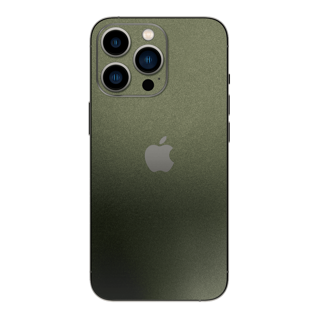 iPhone 15 PRO Military Green Metallic Skin Wrap Sticker Decal Cover Protector by EasySkinz | EasySkinz.com