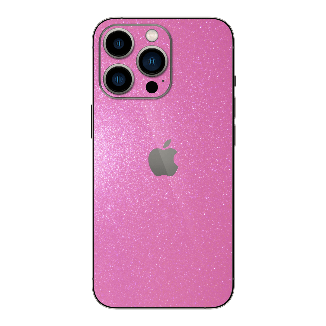 iPhone 15 PRO Diamond Pink Shimmering Sparkling Glitter Skin Wrap Sticker Decal Cover Protector by EasySkinz | EasySkinz.com