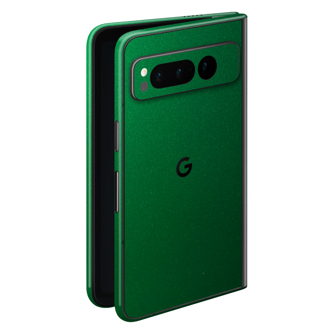 Google Pixel FOLD Viper Green Tuning Metallic Gloss Finish Skin Wrap Sticker Decal Cover Protector by EasySkinz | EasySkinz.com
