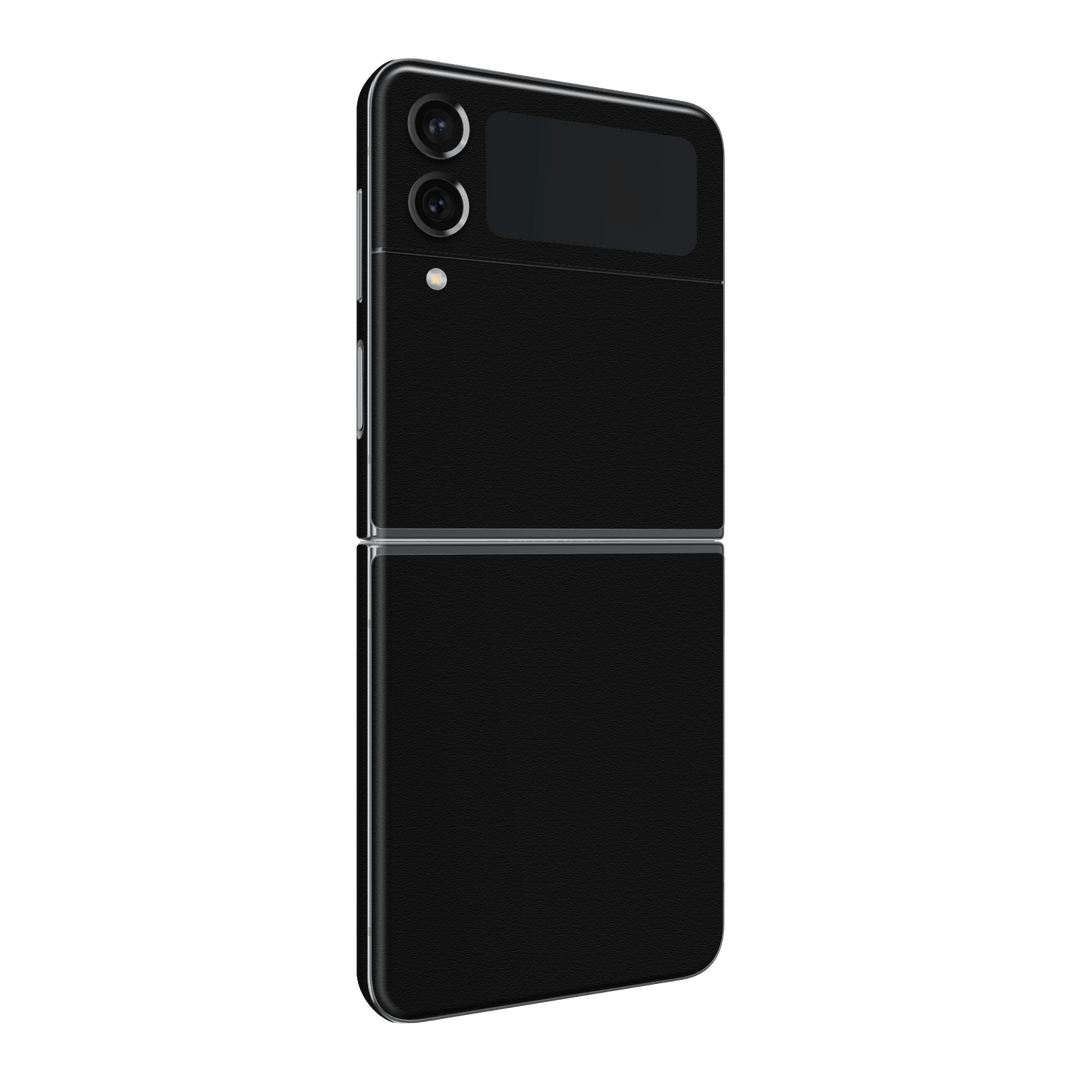 Samsung Galaxy Z Flip 4 (2022) Luxuria Raven Black 3D Textured Skin Wrap Sticker Decal Cover Protector by EasySkinz | EasySkinz.com
