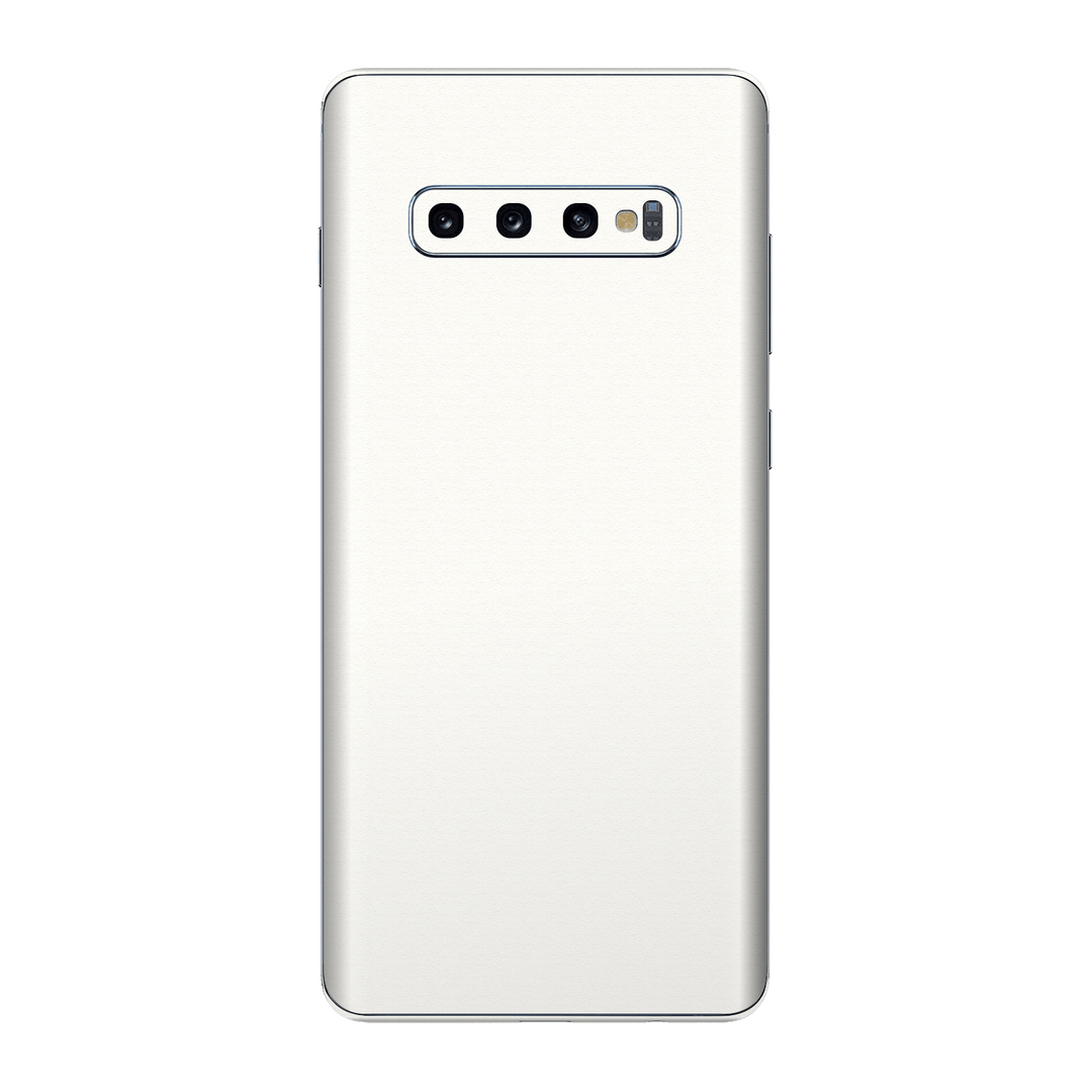 Samsung Galaxy S10+ PLUS Luxuria Daisy White Matt 3D Textured Skin Wrap Sticker Decal Cover Protector by EasySkinz | EasySkinz.com