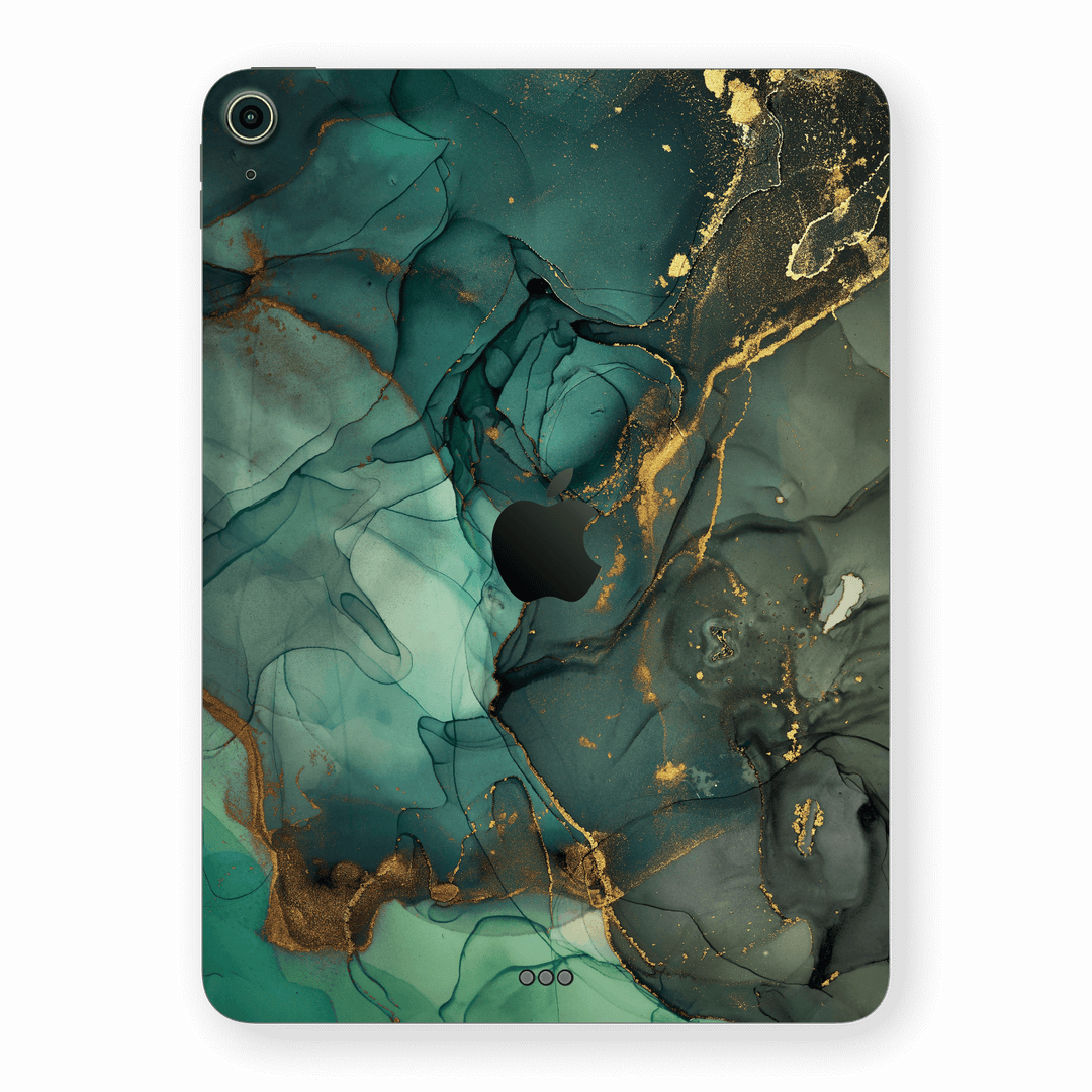 iPad AIR 4 (2020) SIGNATURE AGATE GEODE Royal Green-Gold Skin, Wrap, Decal, Protector, Cover by EasySkinz | EasySkinz.com