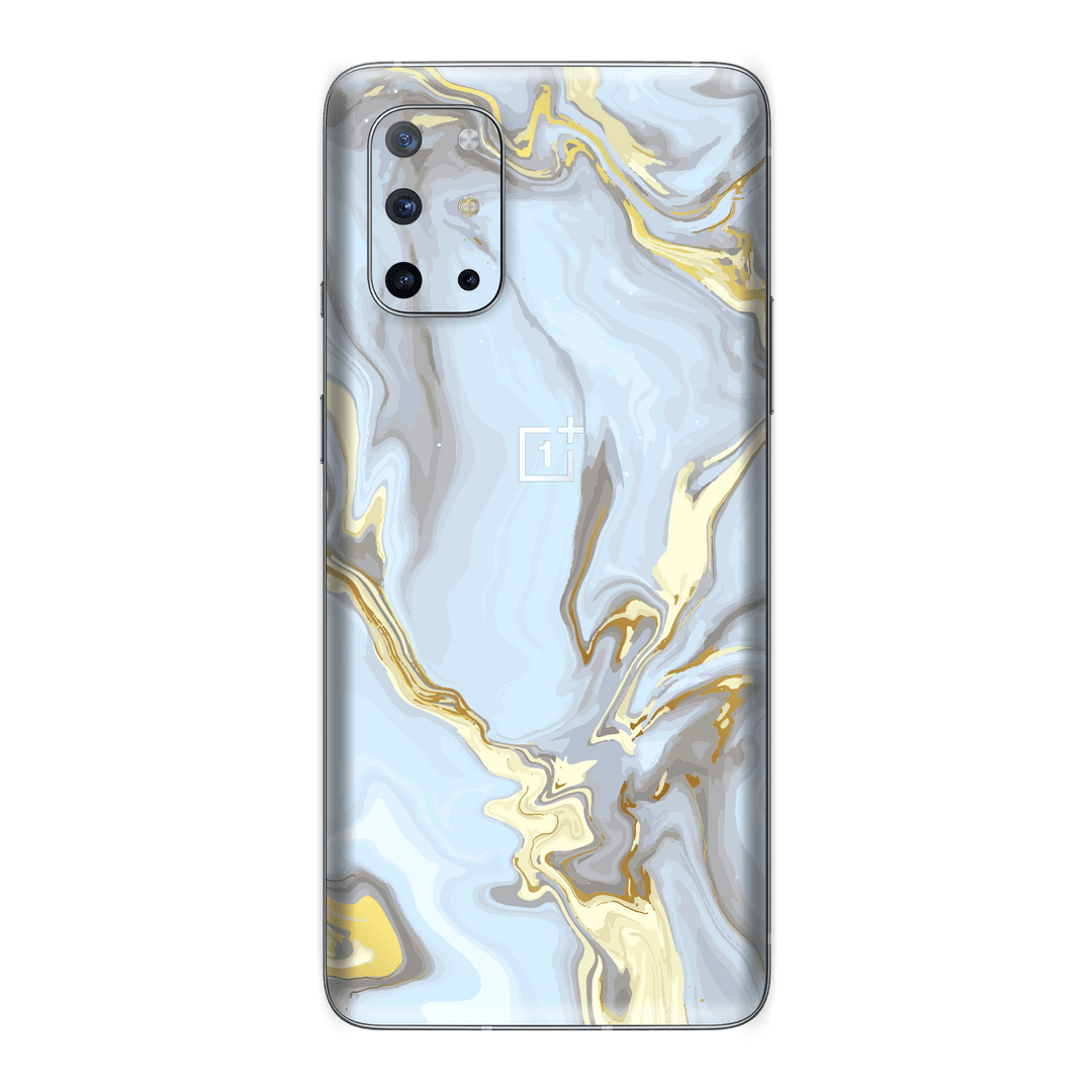 OnePlus 8T Print Printed Custom Signature Abstract Marble White-Gold Skin, Wrap, Decal, Protector, Cover by EasySkinz | EasySkinz.com