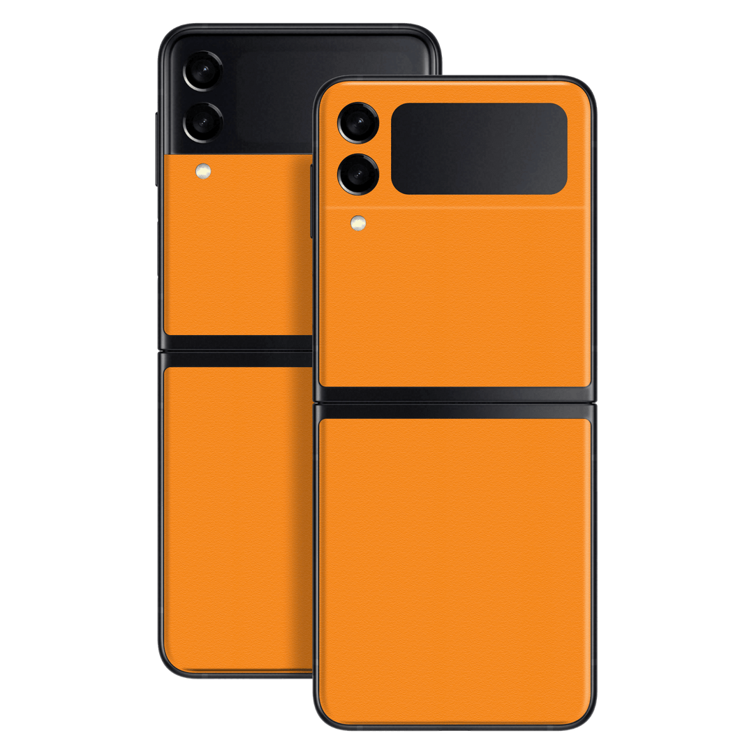Samsung Galaxy Z Flip 3 Luxuria Sunrise Orange Matt 3D Textured Skin Wrap Sticker Decal Cover Protector by EasySkinz | EasySkinz.com