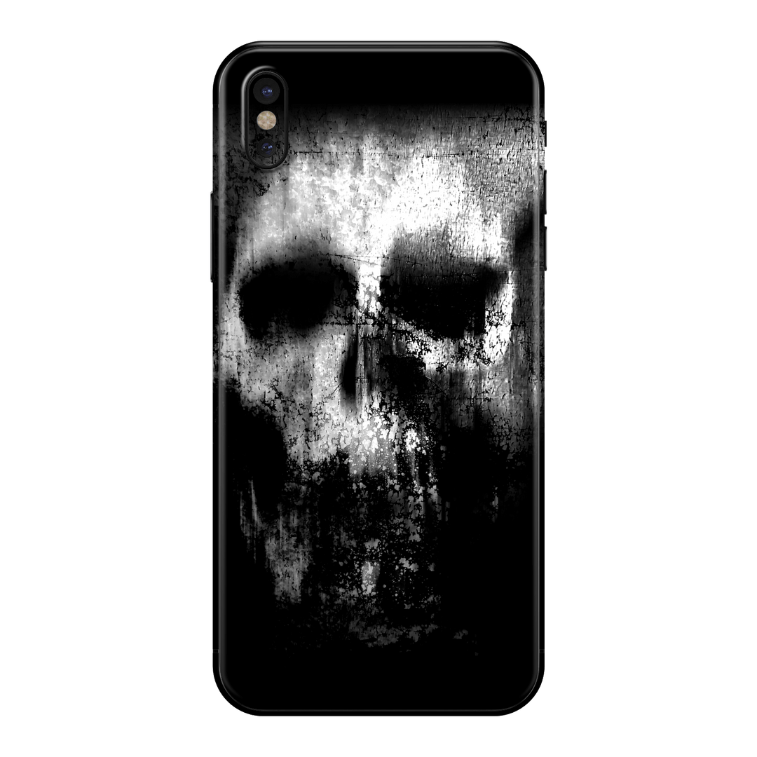 iPhone XS MAX Print Printed Custom SIGNATURE Horror Black & White SKULL Skin, Wrap, Decal, Protector, Cover by EasySkinz | EasySkinz.com