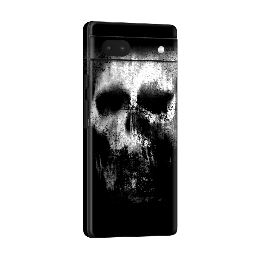Google Pixel 6a (2022) SIGNATURE Horror Black & White SKULL Skin, Wrap, Decal, Protector, Cover by EasySkinz | EasySkinz.com