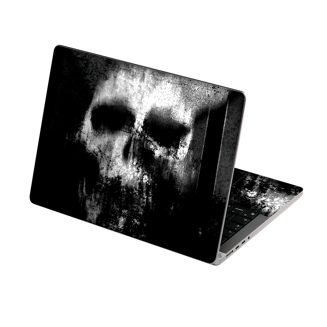 MacBook PRO 14" (2021/2023) Print Printed Custom Signature Horror Black & White Skull Skin Wrap Sticker Decal Cover Protector by EasySkinz | EasySkinz.com
