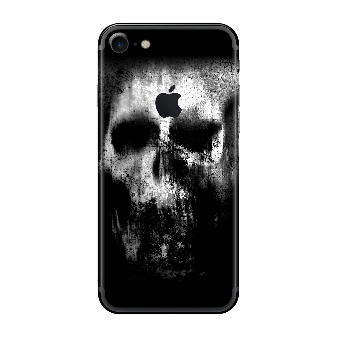 iPhone 7 Print Printed Custom SIGNATURE Horror Black & White SKULL Skin, Wrap, Decal, Protector, Cover by EasySkinz | EasySkinz.com