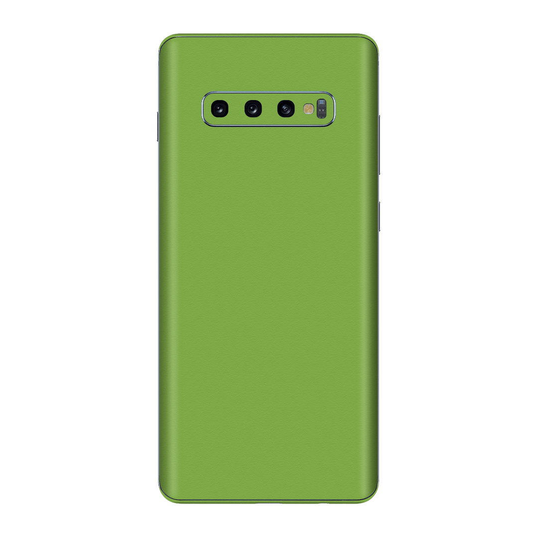 Samsung Galaxy S10 Luxuria Lime Green Matt 3D Textured Skin Wrap Sticker Decal Cover Protector by EasySkinz | EasySkinz.com