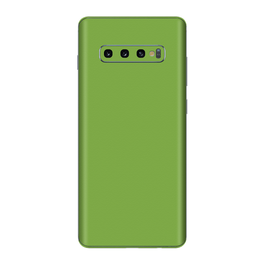 Samsung Galaxy S10+ PLUS Luxuria Lime Green Matt 3D Textured Skin Wrap Sticker Decal Cover Protector by EasySkinz | EasySkinz.com