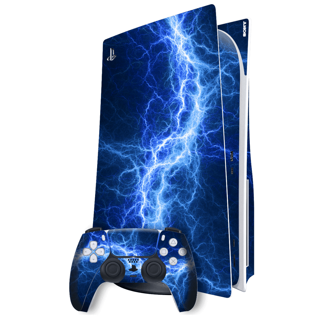Playstation 5 (PS5) DISC Edition SIGNATURE HIGH VOLTAGE Skin Wrap Sticker Decal Cover Protector by EasySkinz | EasySkinz.com