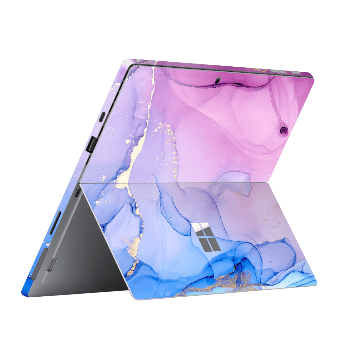 Microsoft Surface Pro 7 Print Printed Custom Signature AGATE GEODE Pink-Blue Skin, Wrap, Decal, Protector, Cover by EasySkinz | EasySkinz.com
