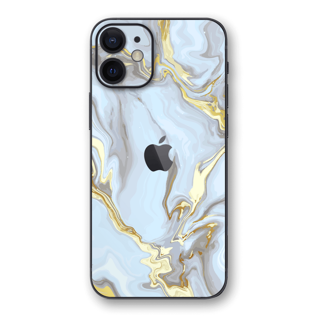 iPhone 12 SIGNATURE Abstract Marble White-Gold Skin, Wrap, Decal, Protector, Cover by EasySkinz | EasySkinz.com