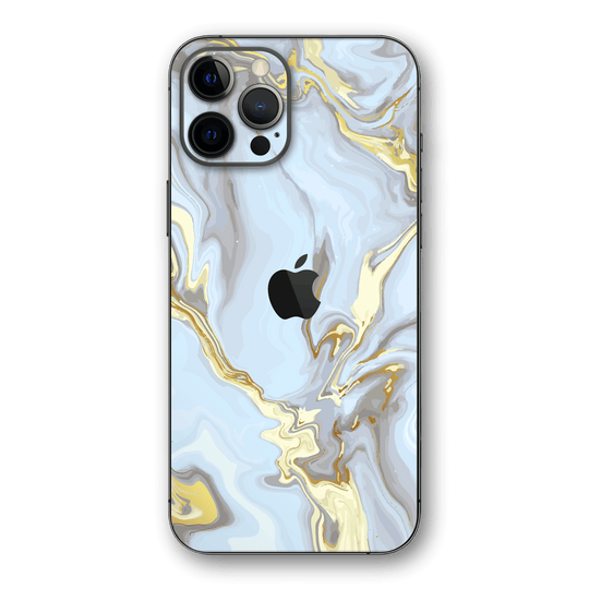 iPhone 12 PRO SIGNATURE Abstract Marble White-Gold Skin, Wrap, Decal, Protector, Cover by EasySkinz | EasySkinz.com
