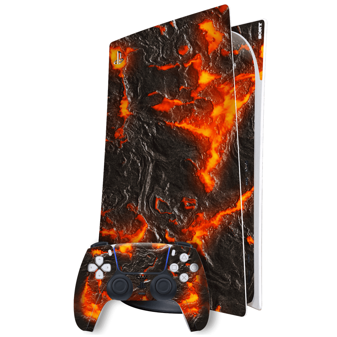 Playstation 5 (PS5) DIGITAL EDITION SIGNATURE MAGMA Skin, Wrap, Decal, Protector, Cover by EasySkinz | EasySkinz.com