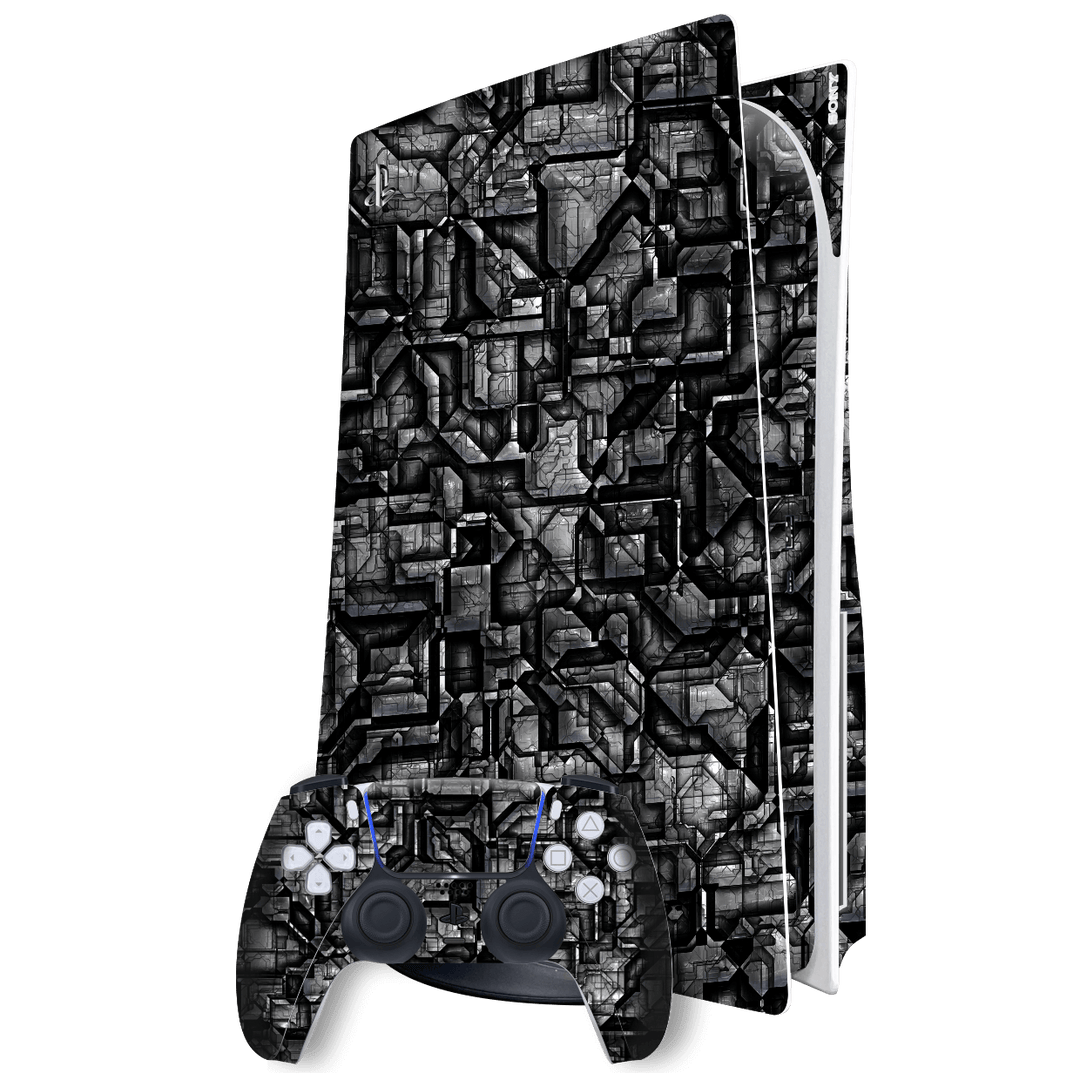 Playstation 5 (PS5) DISC Edition SIGNATURE ALIEN MEGASTRUCTURE Skin Wrap Sticker Decal Cover Protector by EasySkinz | EasySkinz.com