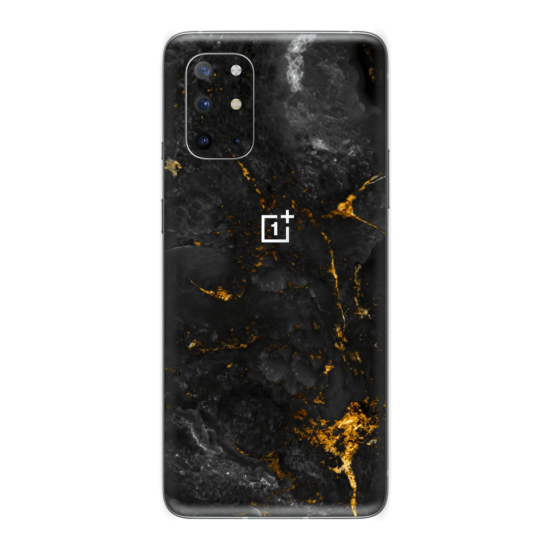 OnePlus 8T Print Printed Custom Signature Black-Gold MARBLE Skin, Wrap, Decal, Protector, Cover by EasySkinz | EasySkinz.com