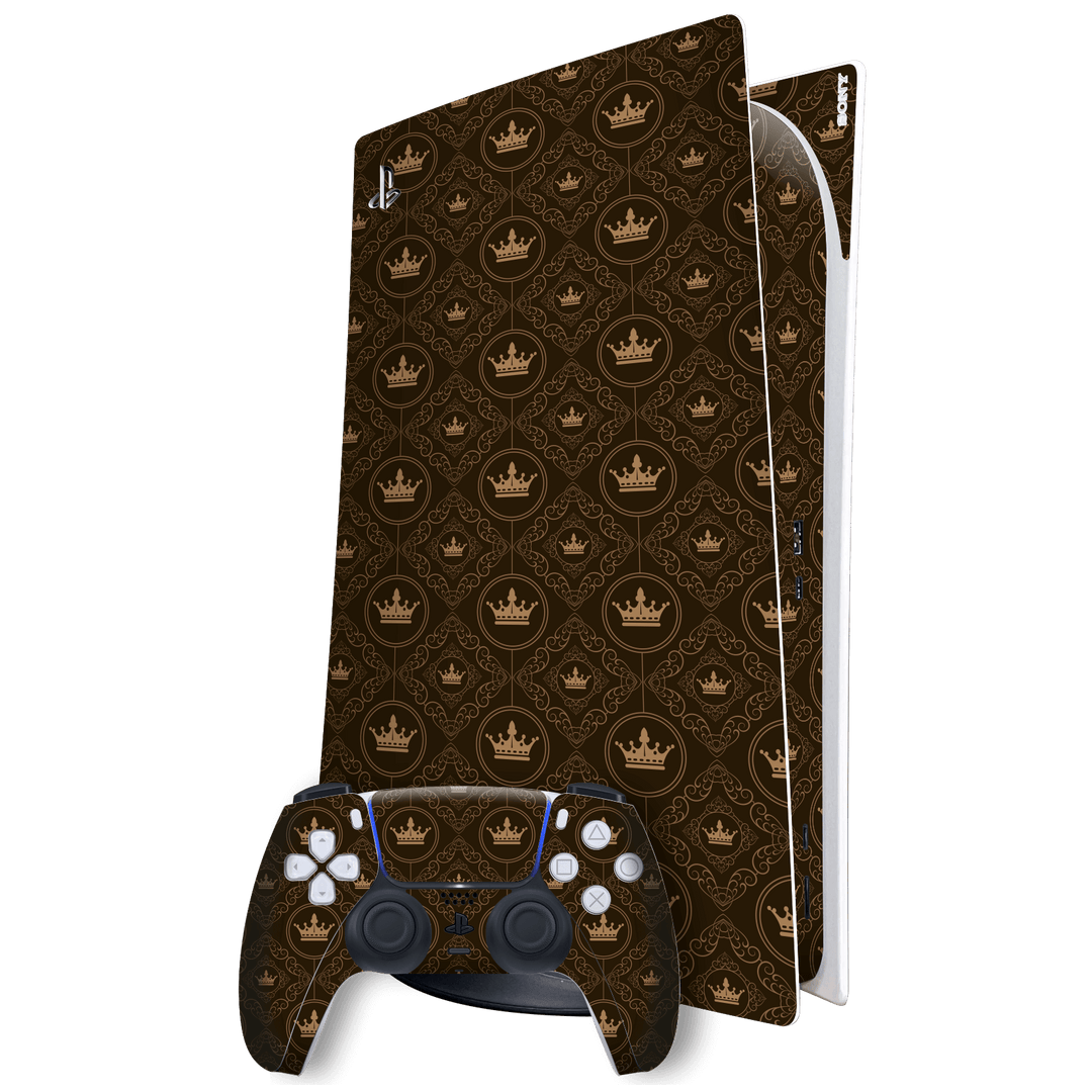 Playstation 5 (PS5) DIGITAL EDITION SIGNATURE ROYAL Pattern Skin, Wrap, Decal, Protector, Cover by EasySkinz | EasySkinz.com