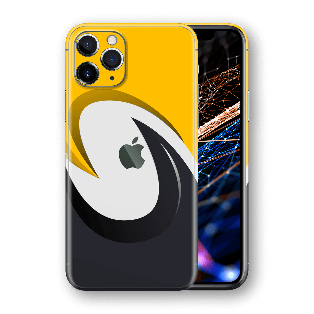 iPhone 11 PRO MAX SIGNATURE Black and Yellow Loop Skin, Wrap, Decal, Protector, Cover by EasySkinz | EasySkinz.com