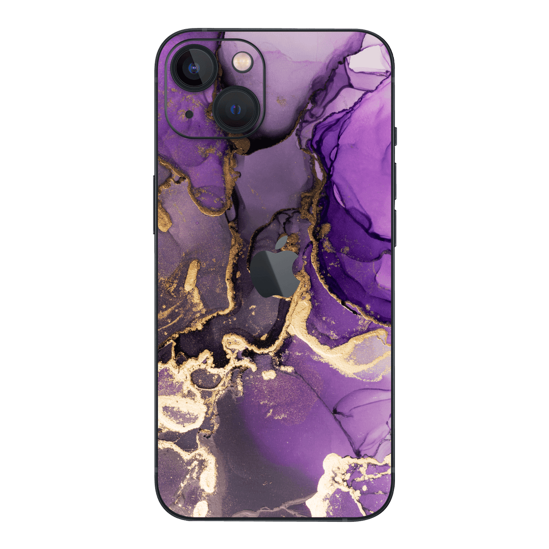 iPhone 13 Print Printed Custom SIGNATURE Agate Geode Royal Green Gold Skin Wrap Sticker Decal Cover Protector by EasySkinz | EasySkinz.com