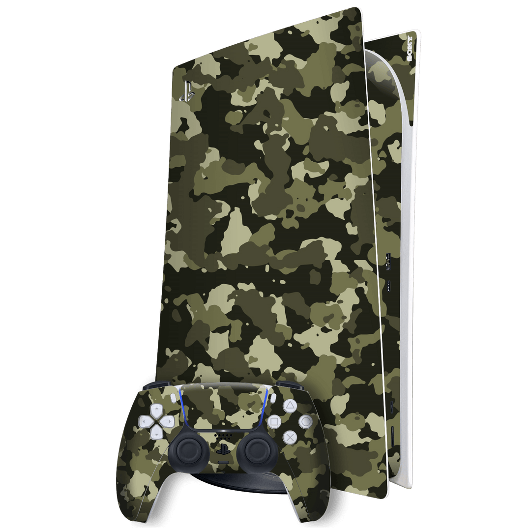 Playstation 5 (PS5) DIGITAL EDITION SIGNATURE JUNGLE Camo Skin, Wrap, Decal, Protector, Cover by EasySkinz | EasySkinz.com