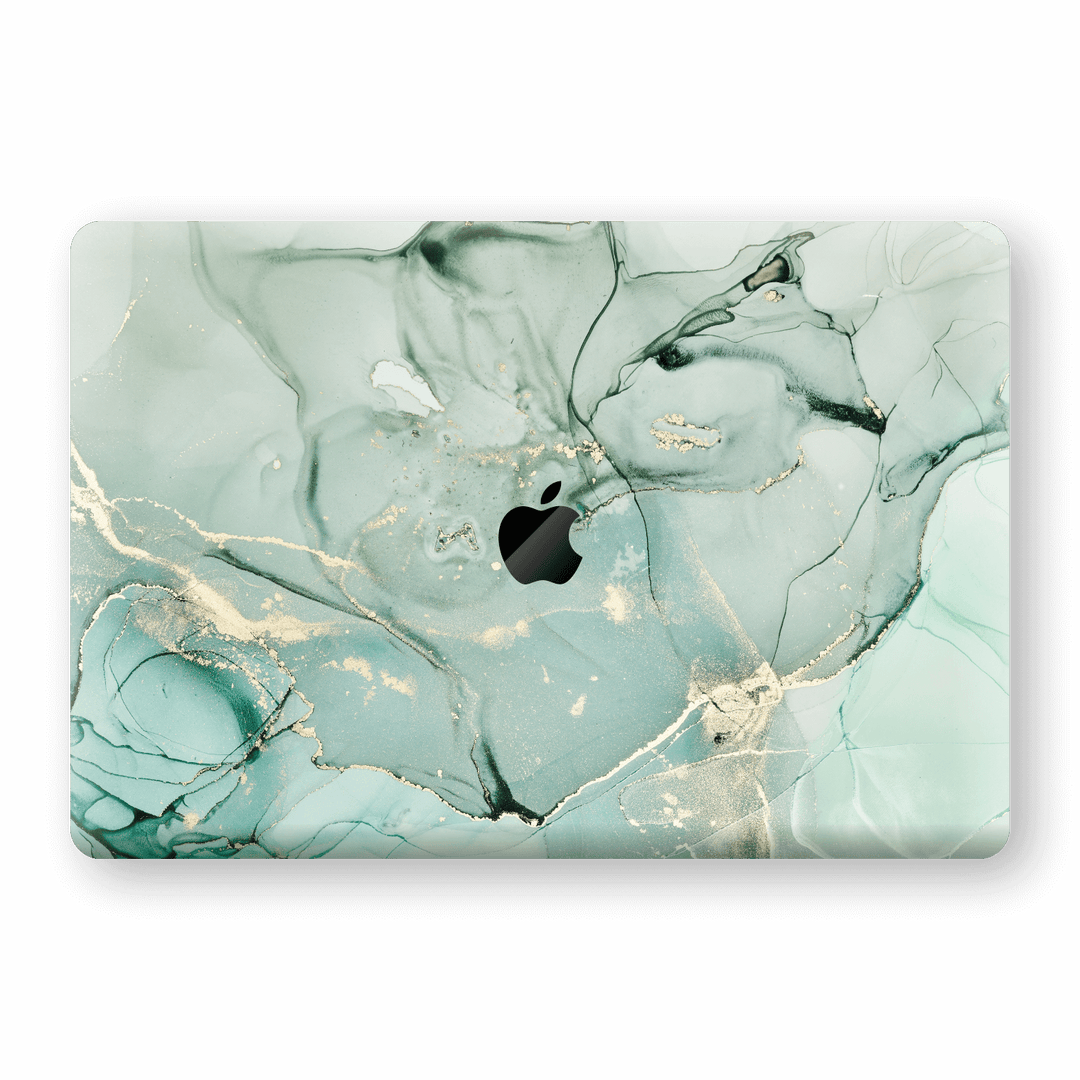 MacBook Pro 13" (2019) Print Printed Custom Signature Agate Geode Milky Mint Skin, Decal, Wrap, Protector, Cover by EasySkinz | EasySkinz.com