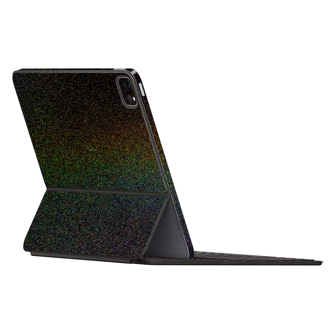 Smart Keyboard Folio for iPad Pro 12.9" GALAXY Black Milky Way Rainbow Sparkling Metallic Gloss Finish Skin Wrap Sticker Decal Cover Protector by EasySkinz | EasySkinz.com
