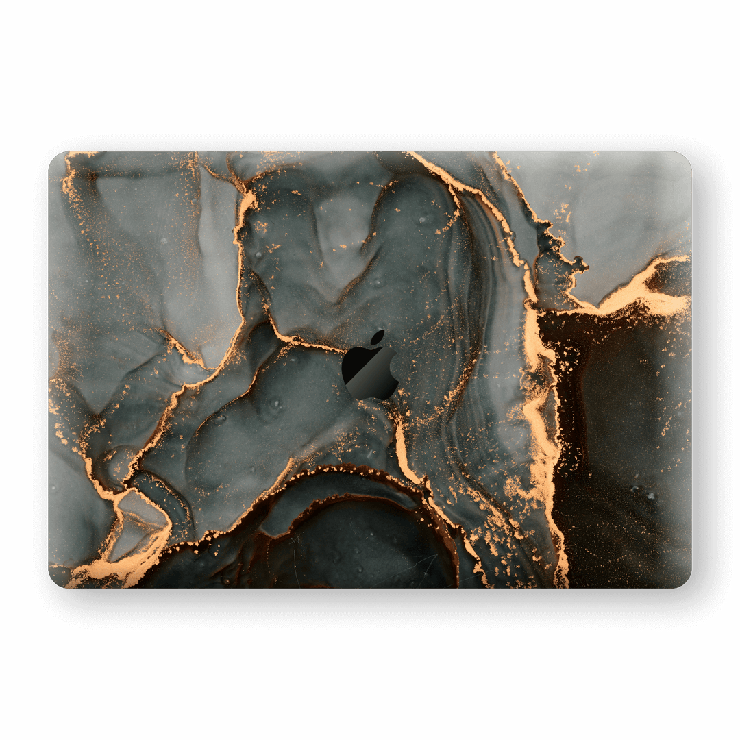 MacBook Pro 15" Touch Bar Print Printed Custom Signature AGATE GEODE Deep Forest Skin Wrap Cover Decal by EasySkinz