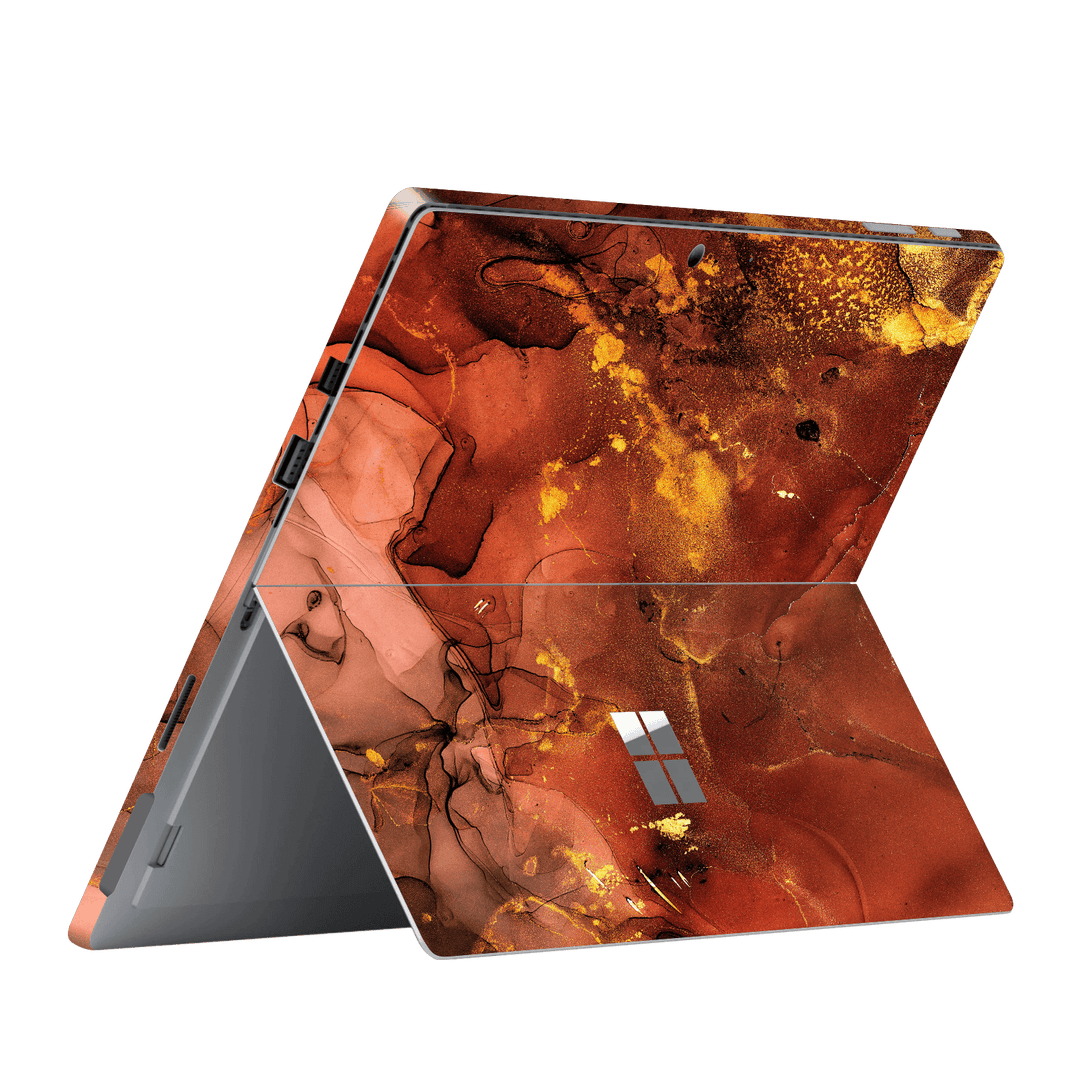 Microsoft Surface Pro (2017) Print Printed Custom Signature AGATE GEODE Flaming Nebula Skin Wrap Sticker Decal Cover Protector by EasySkinz