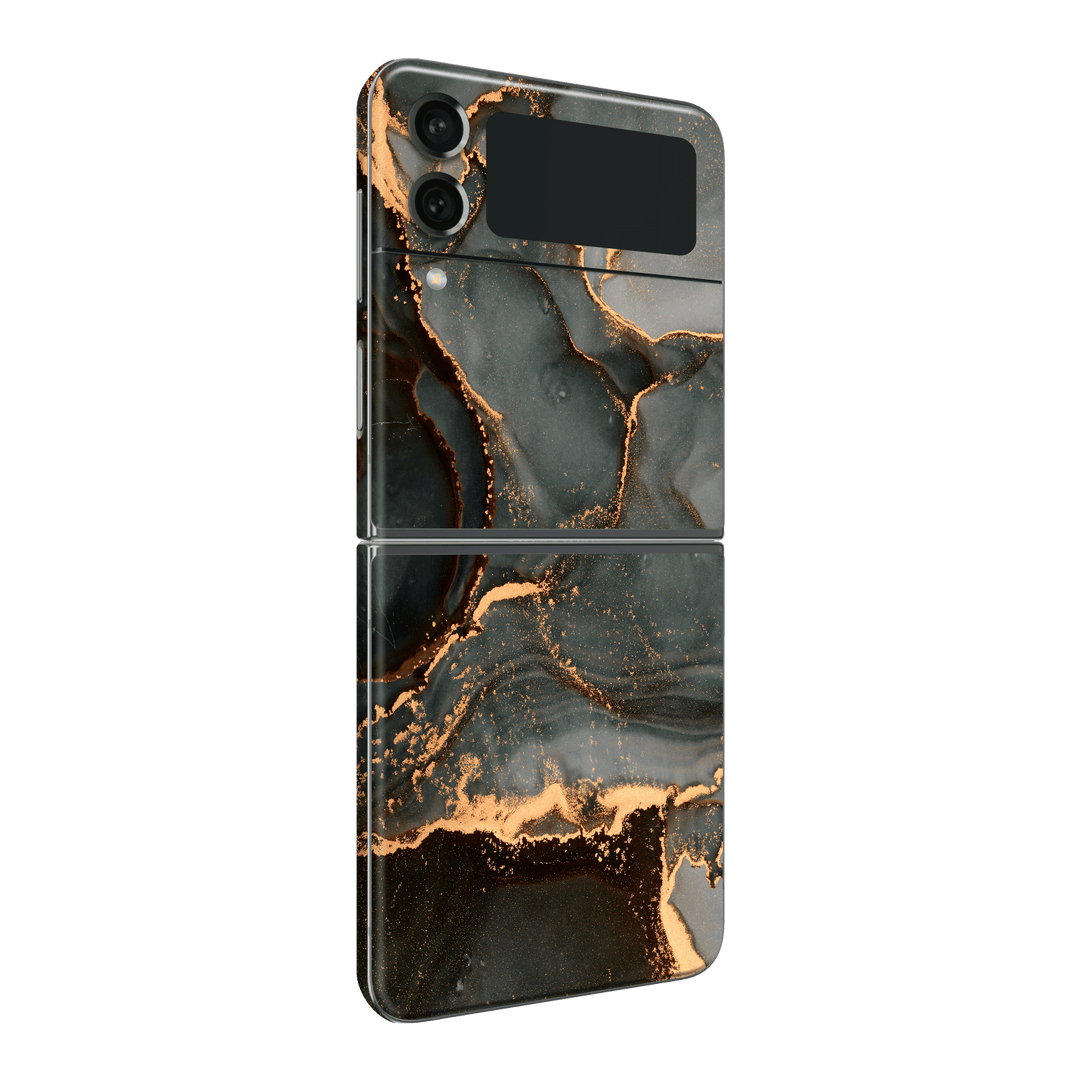 Samsung Galaxy Z Flip 4 (2022) Print Printed Custom Signature AGATE GEODE Deep Forest Skin, Wrap, Decal, Protector, Cover by EasySkinz | EasySkinz.com