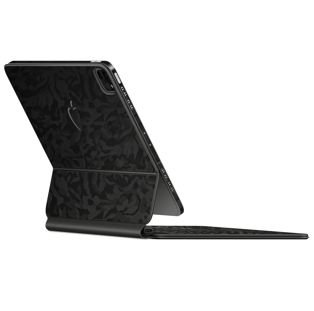 Magic Keyboard for iPad Pro 12.9" M1 (5th Gen, 2021) Luxuria Black 3D Textured Camo Camouflage Skin Wrap Sticker Decal Cover Protector by EasySkinz | EasySkinz.com