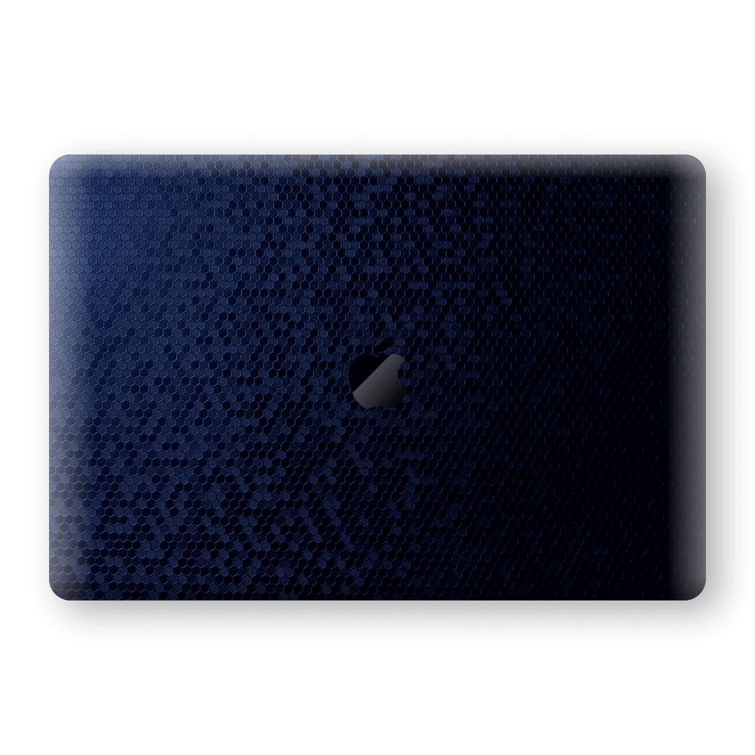 MacBook Air 13" (2018-2019) Navy Blue Honeycomb 3D Textured Skin Wrap Sticker Decal Cover Protector by EasySkinz