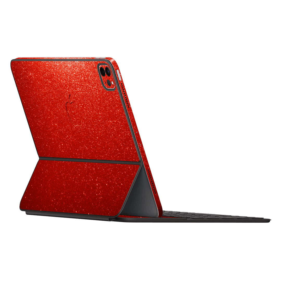 Smart Keyboard Folio for iPad Pro/Air 11” Diamond Red Shimmering Sparkling Glitter Skin Wrap Sticker Decal Cover Protector by EasySkinz | EasySkinz.com