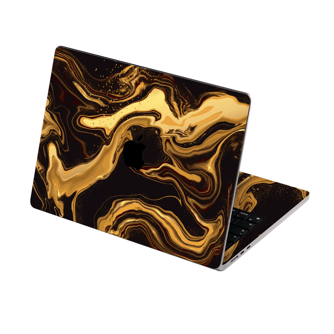 MacBook Air 13.6” (2022, M2) Print Printed Custom Signature AGATE GEODE Melted Gold Skin Wrap Sticker Decal Cover Protector by EasySkinz | EasySkinz.com