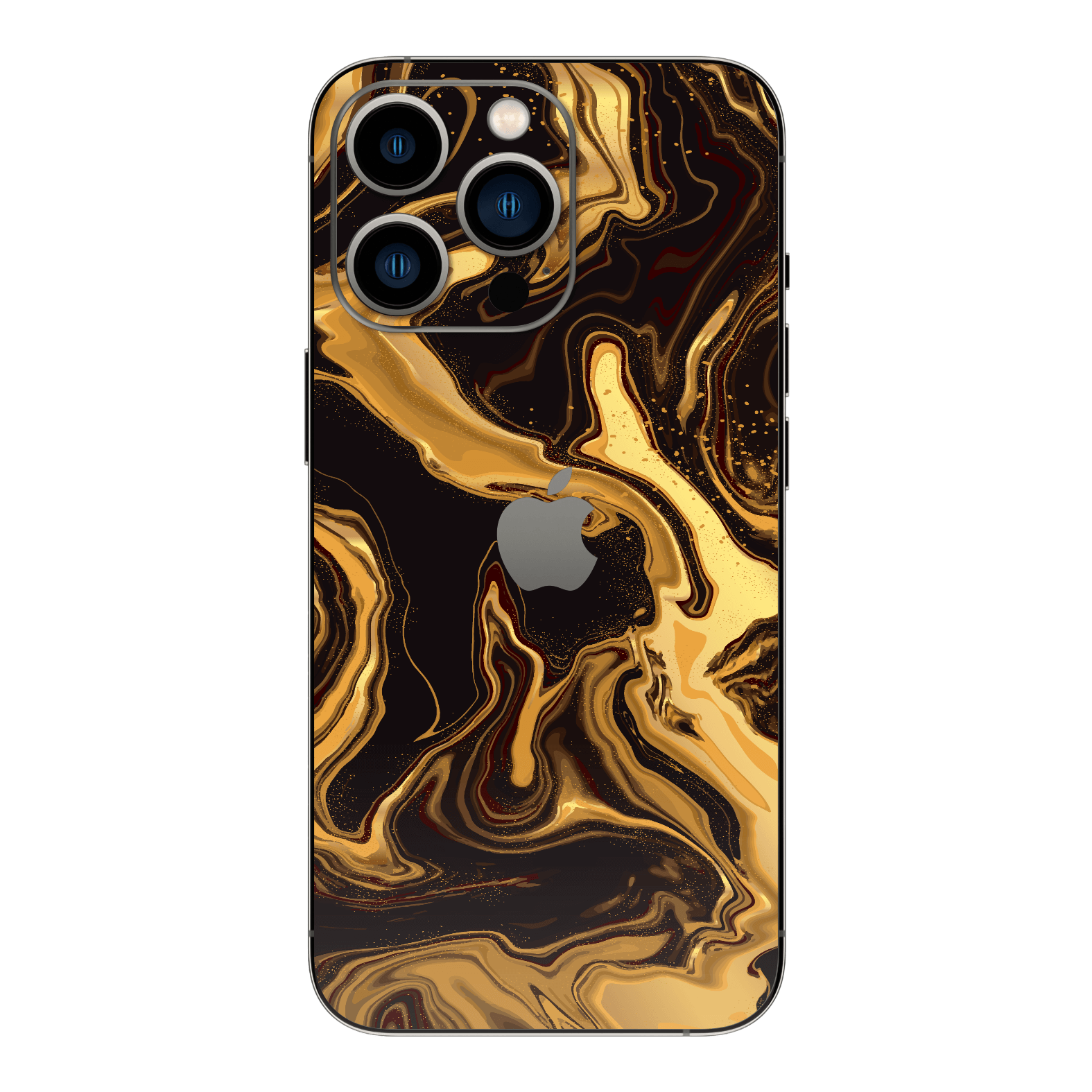 iPhone 14 Pro MAX Print Printed Custom SIGNATURE AGATE GEODE Melted Gold Skin Wrap Sticker Decal Cover Protector by EasySkinz | EasySkinz.com