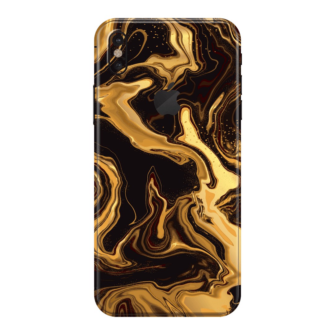 iPhone XS MAX Print Printed Custom SIGNATURE AGATE GEODE Melted Gold Skin Wrap Sticker Decal Cover Protector by EasySkinz | EasySkinz.com