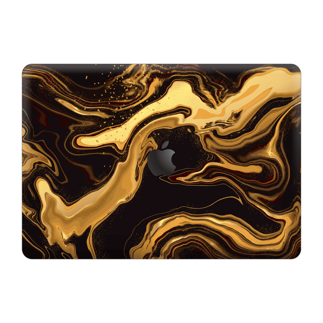 MacBook Air 13" (2020, M1) Print Printed Custom SIGNATURE AGATE GEODE Melted Gold Skin Wrap Sticker Decal Cover Protector by EasySkinz | EasySkinz.com