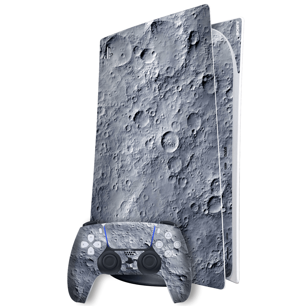 Playstation 5 (PS5) DIGITAL EDITION SIGNATURE Moon Skin, Wrap, Decal, Protector, Cover by EasySkinz | EasySkinz.com