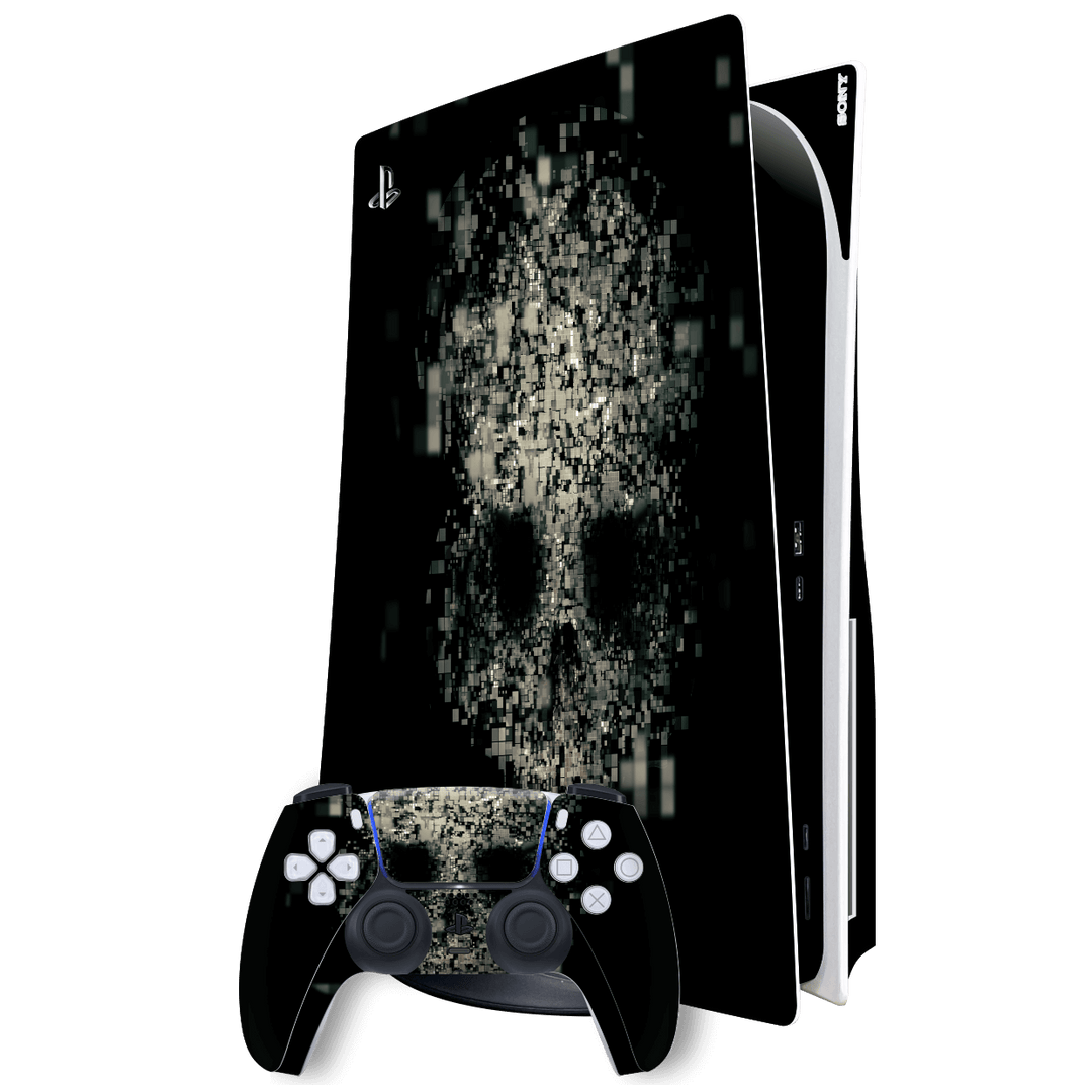 Playstation 5 (PS5) DISC Edition SIGNATURE Cyber Horror Skin Wrap Sticker Decal Cover Protector by EasySkinz | EasySkinz.com