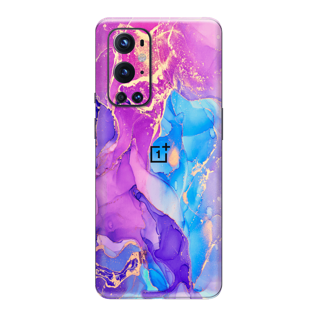 OnePlus 9 Pro Print Printed Custom Signature AGATE GEODE Blue-Violet Skin Wrap Sticker Decal Cover Protector by EasySkinz