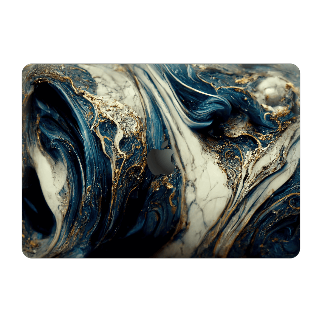 MacBook Pro 13" (2020/2022) M1, M2, Printed Custom SIGNATURE Agate Geode Naia Ocean Blue Stone Skin Wrap Sticker Decal Cover Protector by EasySkinz | EasySkinz.com